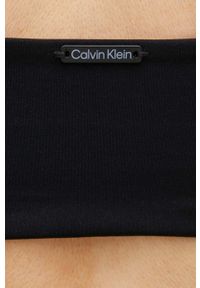 Calvin Klein biustonosz kąpielowy kolor czarny. Kolor: czarny. Materiał: włókno, materiał #3