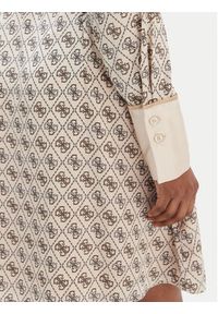 Guess Sukienka koszulowa W6RK90 WF1T2 Beżowy Regular Fit. Kolor: beżowy. Materiał: syntetyk. Typ sukienki: koszulowe #2