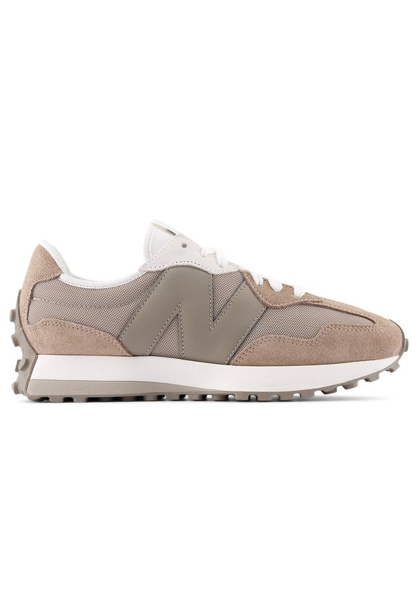 Buty unisex New Balance U327LNC – brązowe. Okazja: na co dzień. Kolor: brązowy. Materiał: zamsz, materiał, guma. Szerokość cholewki: normalna