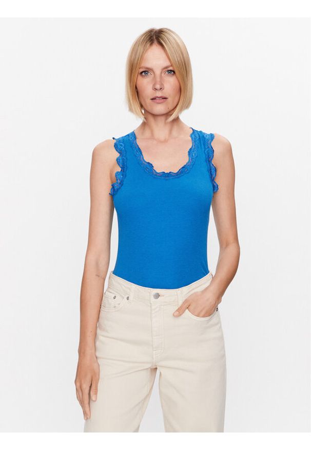 Fransa Top 20607460 Niebieski Regular Fit. Kolor: niebieski. Materiał: bawełna