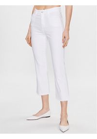 Marella Spodnie materiałowe Olpe 2331310334 Biały Regular Fit. Kolor: biały. Materiał: bawełna