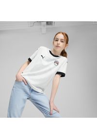 Puma - Młodzieżowa koszulka wyjazdowa Egipt 2025 PUMA. Kolor: beżowy, biały, wielokolorowy. Materiał: prążkowany. Wzór: aplikacja. Sport: piłka nożna #2