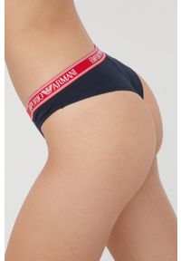 Emporio Armani Underwear brazyliany (2-pack) kolor granatowy. Kolor: niebieski. Materiał: materiał