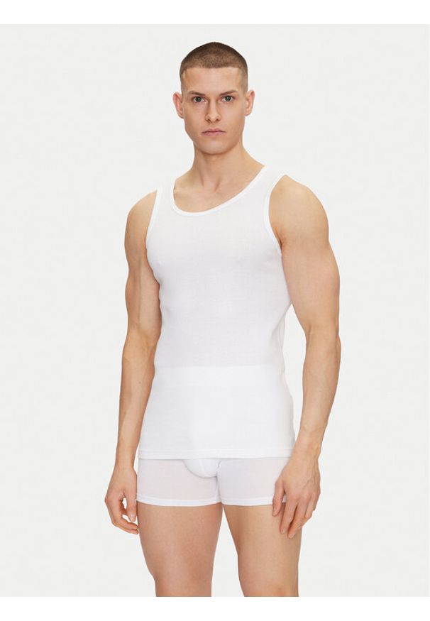 Resteröds Komplet 2 tank topów 7027 1 Biały Slim Fit. Kolor: biały. Materiał: bawełna