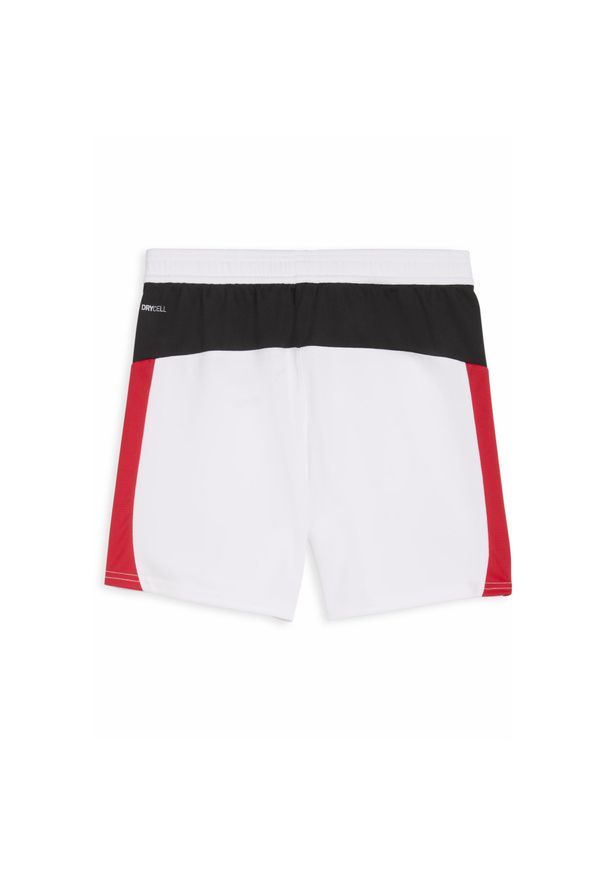 Puma - Młodzieżowe szorty AC Milan 25/26 PUMA White For All Time Red. Kolor: czerwony, biały, wielokolorowy. Materiał: tkanina. Sport: piłka nożna