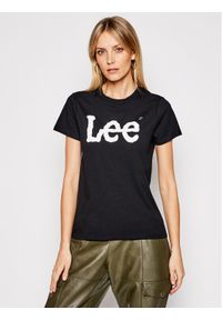 Lee T-Shirt Logo Tee L42UER01 112109467 Czarny Regular Fit. Kolor: czarny. Materiał: bawełna #1