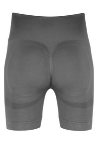 BESHAPED - Szorty fitness damskie Beshaped Power Up! Modelujące. Kolor: szary. Materiał: nylon. Sport: fitness