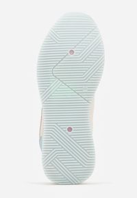 Born2be - Różowe Sneakersy Ozdobione Geometrycznym Motywem Icebluff. Okazja: na co dzień. Kolor: różowy. Materiał: jeans. Wzór: geometria, aplikacja #2