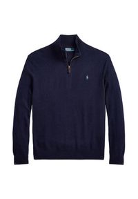 Polo Ralph Lauren Sweter 710876756001 Granatowy Regular Fit. Typ kołnierza: polo. Kolor: niebieski. Materiał: wełna #5