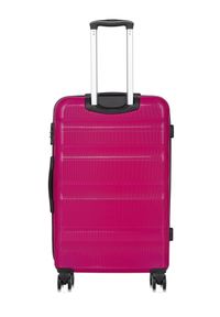 Ochnik - Komplet walizek na kółkach 19'/24'/28'. Kolor: różowy. Materiał: guma, poliester, materiał, kauczuk
