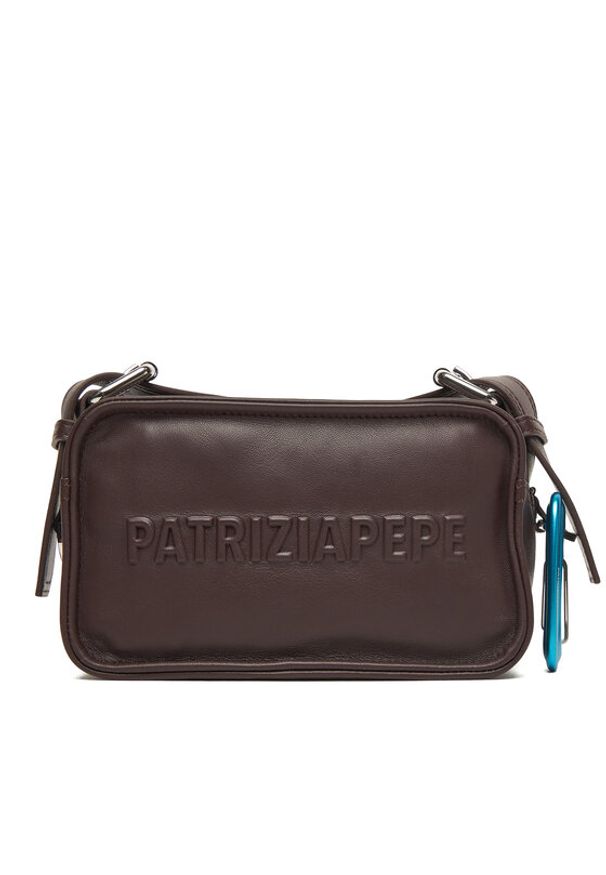 Patrizia Pepe Torebka 2B0153/L113-B856 Brązowy. Kolor: brązowy. Materiał: skórzane