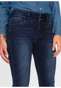 bonprix - Modelujące dżinsy ze stretchem o kroju slim fit. Okazja: do pracy. Kolor: niebieski #3