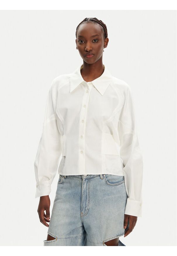 Pinko - PINKO Koszula Controvento 104594 A2BT Biały Relaxed Fit. Kolor: biały. Materiał: wiskoza