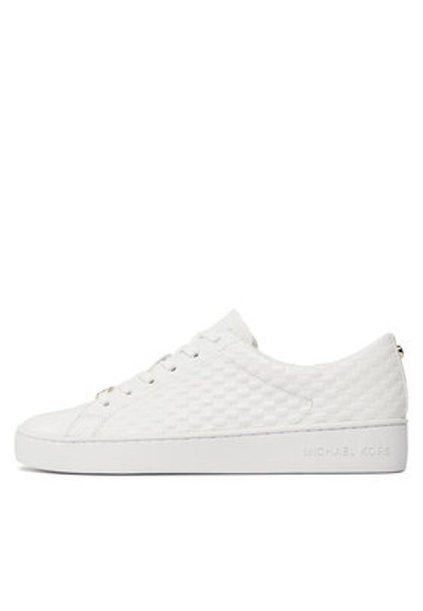 MICHAEL Michael Kors Sneakersy Keaton Lace Up 43R4KTFS1L Biały. Kolor: biały. Materiał: skóra