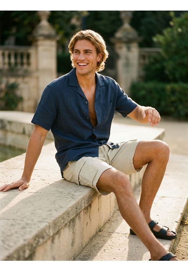 Sinsay - Koszula z domieszką lnu - szary. Kolor: szary. Materiał: len