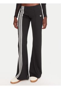 Adidas - adidas Legginsy Ribbon Off Placed 3-Stripes JX2697 Czarny Flared Fit. Kolor: czarny. Materiał: syntetyk
