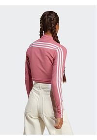 Adidas - adidas Bluzka Future Icons 3-Stripes Mock Neck Top IB8525 Różowy Slim Fit. Kolor: różowy. Materiał: bawełna #7