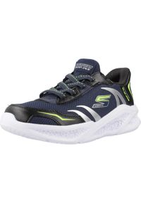 skechers - Kapcie SKECHERS METEOR-LIGHTS Niebieski. Okazja: na co dzień. Kolor: niebieski. Materiał: tkanina, syntetyk #1