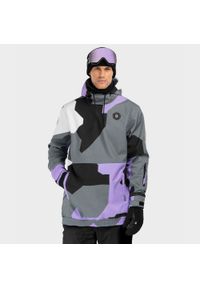 SIROKO - Mężczyzna Sporty zimowe Męska kurtka snowboardowa W1 Tignes Siroko Lawenda. Kolor: niebieski, wielokolorowy, czarny. Materiał: softshell, materiał. Sezon: zima. Sport: snowboard