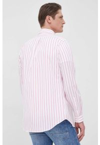 Polo Ralph Lauren koszula męska kolor różowy regular z kołnierzykiem button-down. Typ kołnierza: polo, button down. Kolor: różowy. Materiał: tkanina. Długość rękawa: długi rękaw. Długość: długie
