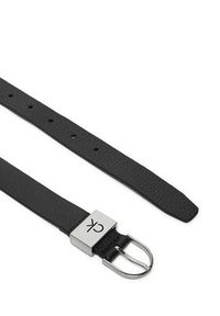 Calvin Klein Pasek Damski Ck Loop Thin Round Buckle 2.5 K60K612856 Czarny. Kolor: czarny. Materiał: skóra