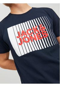 Jack & Jones - Jack&Jones T-Shirt Corp 12233999 Granatowy Standard Fit. Kolor: niebieski. Materiał: bawełna