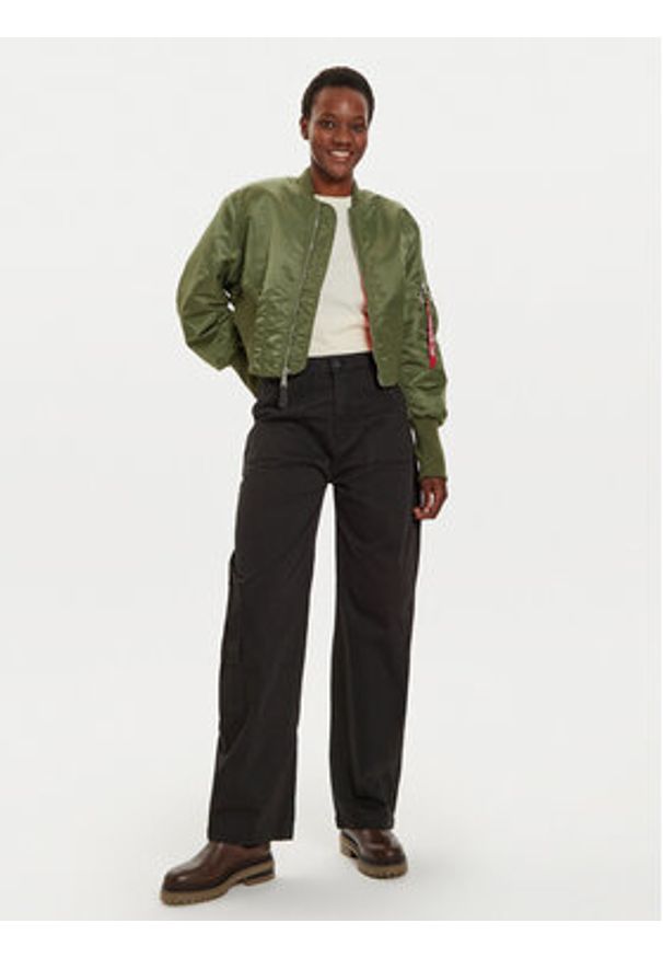 Alpha Industries Kurtka bomber 148003 Zielony Regular Fit. Kolor: zielony. Materiał: syntetyk