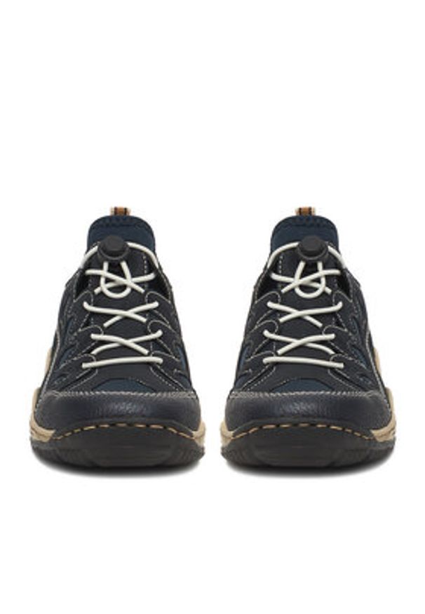 Rieker Sneakersy L0551-14 Granatowy. Kolor: niebieski. Materiał: materiał