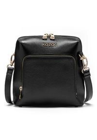 Kazar - Czarna torebka damska. Kolor: czarny. Materiał: skórzane #1
