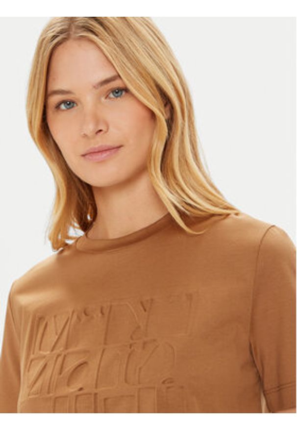 Max Mara Leisure T-Shirt Paggio 2426946038 Brązowy Regular Fit. Kolor: brązowy. Materiał: bawełna