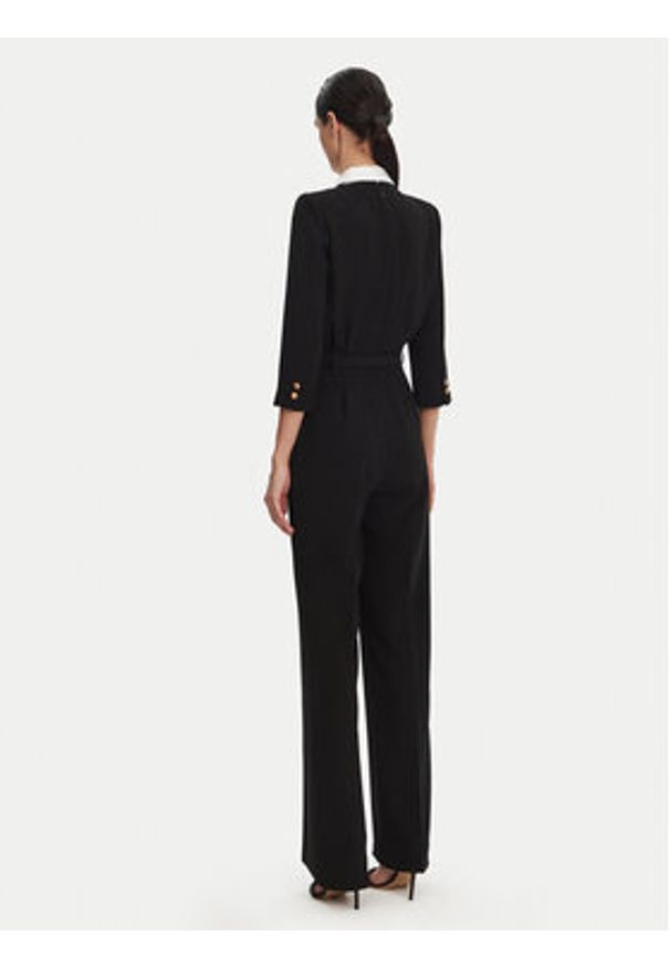 Elisabetta Franchi Kombinezon TU-047-52E2 Czarny Regular Fit. Kolor: czarny. Materiał: syntetyk