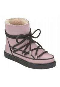 Buty Inuiki Full Leather Pastelle W 70202-088 różowe. Kolor: różowy. Materiał: skóra. Sezon: zima