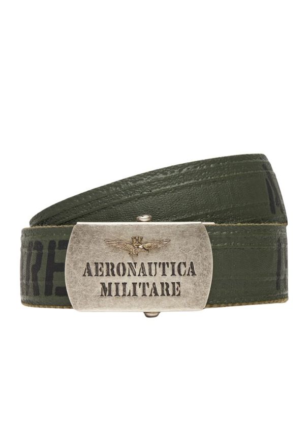 Aeronautica Militare - AERONAUTICA MILITARE Zielony bawełniany męski pasek, Rozmiar S. Kolor: zielony. Materiał: bawełna. Styl: sportowy, casual