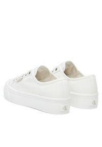Calvin Klein Jeans Tenisówki Vulc Flatform Ctn Logo Tag YW0YW01838 Biały. Kolor: biały. Materiał: materiał #3