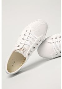 GANT - Gant Tenisówki damskie. Nosek buta: okrągły. Zapięcie: sznurówki. Kolor: biały. Materiał: guma #2