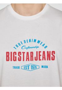 Big-Star - Koszulka męska z kontrastowym nadrukiem biała Sers 100. Kolor: biały. Materiał: denim, skóra, dzianina. Wzór: nadruk. Styl: klasyczny, elegancki #3