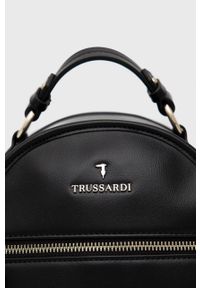Trussardi Jeans - Trussardi Plecak damski kolor czarny mały gładki. Kolor: czarny. Wzór: gładki #6