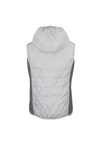 PEAK MOUNTAIN - Damska kurtka bez rękawów z kapturem Peak Mountain Antilope. Typ kołnierza: kaptur. Kolor: niebieski, biały, wielokolorowy. Materiał: puch, polar, materiał. Długość rękawa: bez rękawów. Sport: turystyka piesza #1