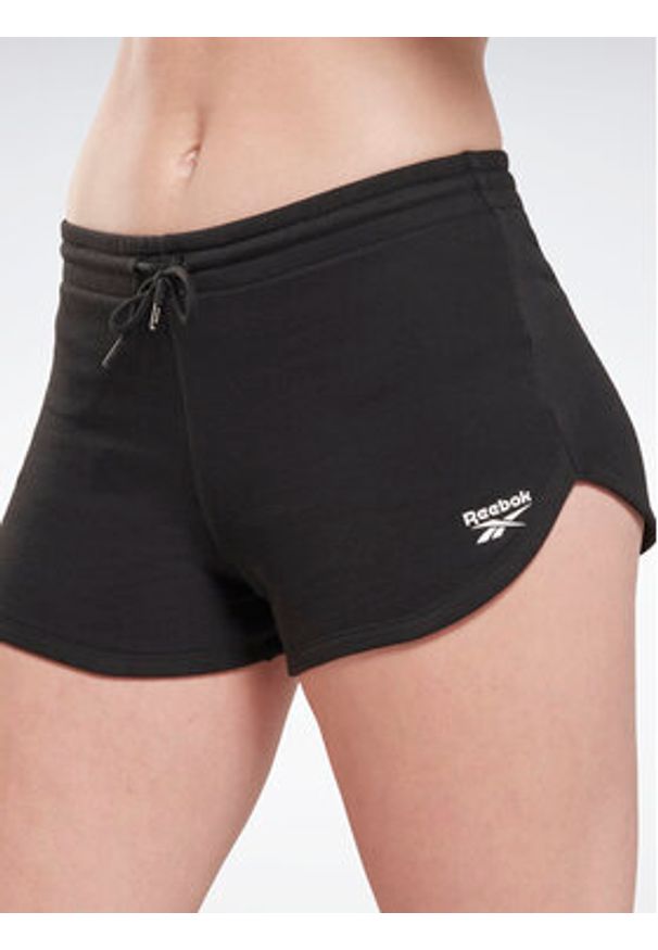 Reebok Szorty sportowe Identity H54767 Czarny Slim Fit. Kolor: czarny. Materiał: bawełna