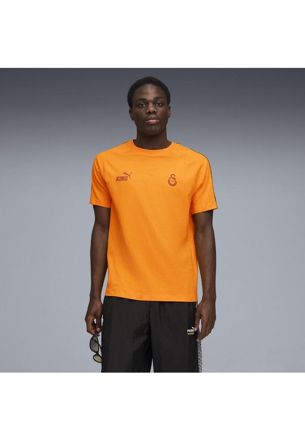 Puma - Męska koszulka Galatasaray SK KING PUMA Intense Orange. Kolor: pomarańczowy, wielokolorowy, żółty. Sport: piłka nożna