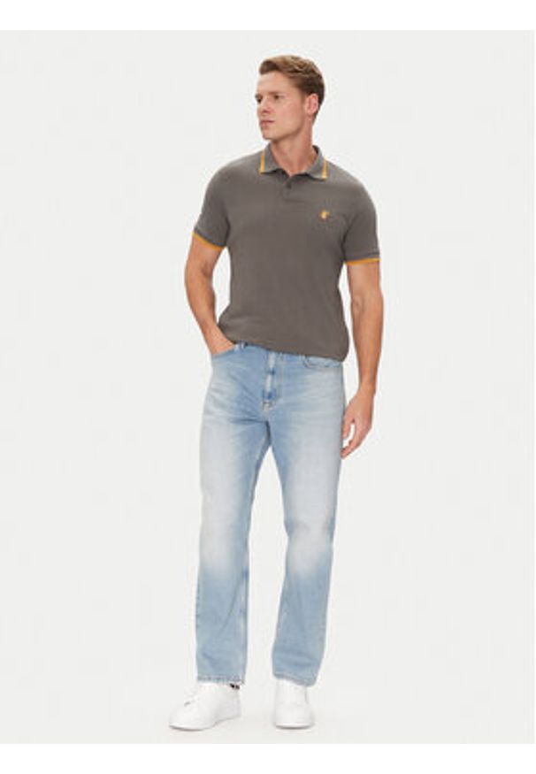 Save The Duck Polo DR0136M BATE20 Szary Regular Fit. Typ kołnierza: polo. Kolor: szary. Materiał: bawełna