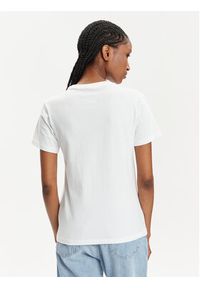 Converse T-Shirt Cherry Star Chevron 10026042-A01 Biały Slim Fit. Kolor: biały. Materiał: bawełna