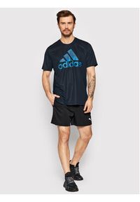 Adidas - adidas T-Shirt Aeroready Seasonals HD4333 Granatowy Regular Fit. Kolor: niebieski. Materiał: syntetyk #5
