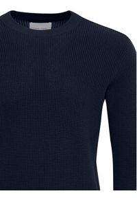 Casual Friday Sweter 20504787 Granatowy Slim Fit. Okazja: na co dzień. Kolor: niebieski. Materiał: bawełna. Styl: casual