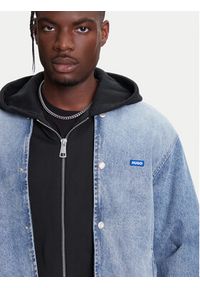 Hugo - HUGO Kurtka jeansowa Enjo 50541735 Niebieski Relaxed Fit. Kolor: niebieski. Materiał: bawełna #5