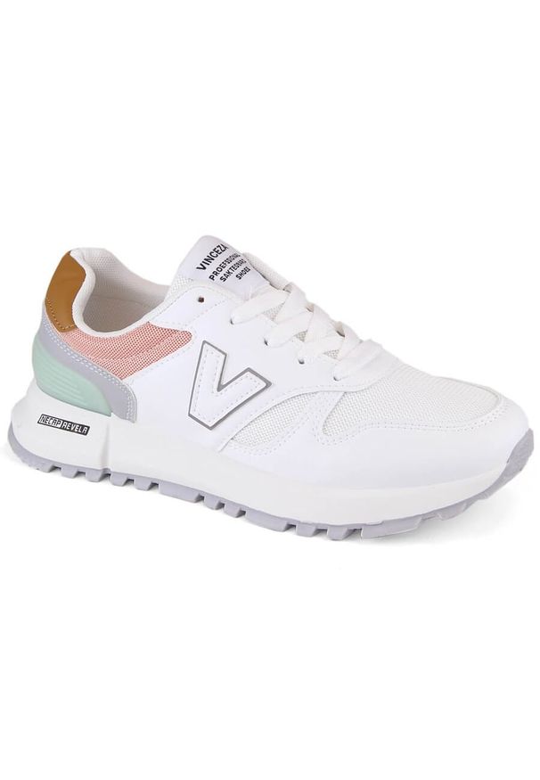 Vinceza Buty sportowe sneakersy białe VanHorn 19467. Kolor: biały