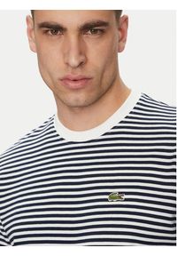 Lacoste T-Shirt TH9749 Granatowy Regular Fit. Kolor: niebieski. Materiał: bawełna