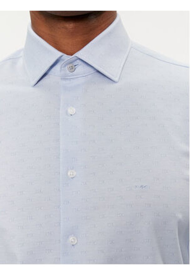 Michael Kors Koszula MK0DS01263 Błękitny Slim Fit. Kolor: niebieski. Materiał: bawełna