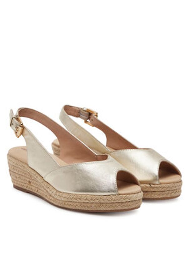 Geox Espadryle D Iberide A D55YXA 000Y2 C2012 Złoty. Kolor: złoty. Materiał: skóra