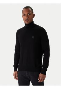 BOSS - Boss Golf Akiro S 50527573 Czarny Regular Fit. Typ kołnierza: golf. Kolor: czarny. Materiał: bawełna #1